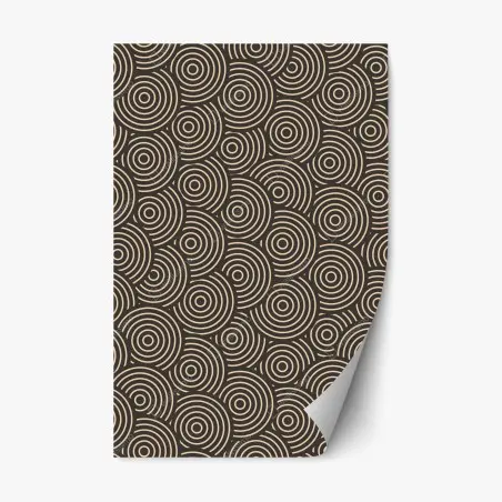 Repositionierbarer Aufkleber retro konzentrische kreise muster – Wallnifity®