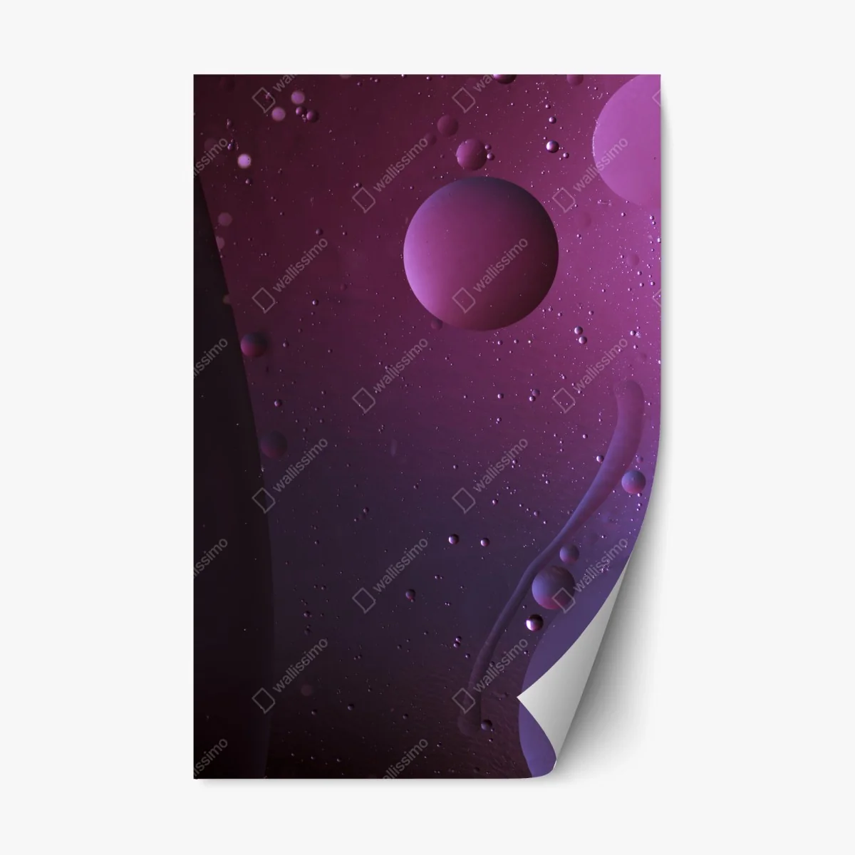 Repositionierbarer Aufkleber violette kosmische sphären abstrakte kunst – Wallnifity® Repositionierbarer Aufkleber violette kosmische sphären abstrakte kunst – Wallnifity®