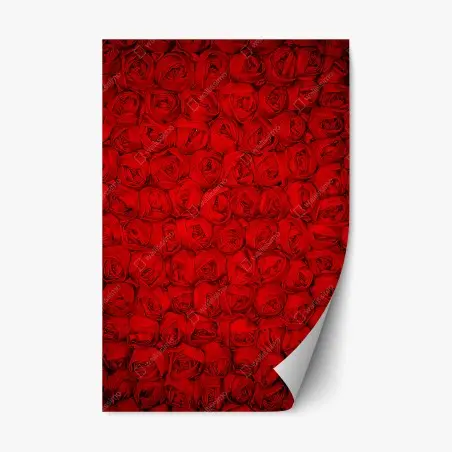 Repositionierbarer Aufkleber endlose rote rosen – Wallnifity®