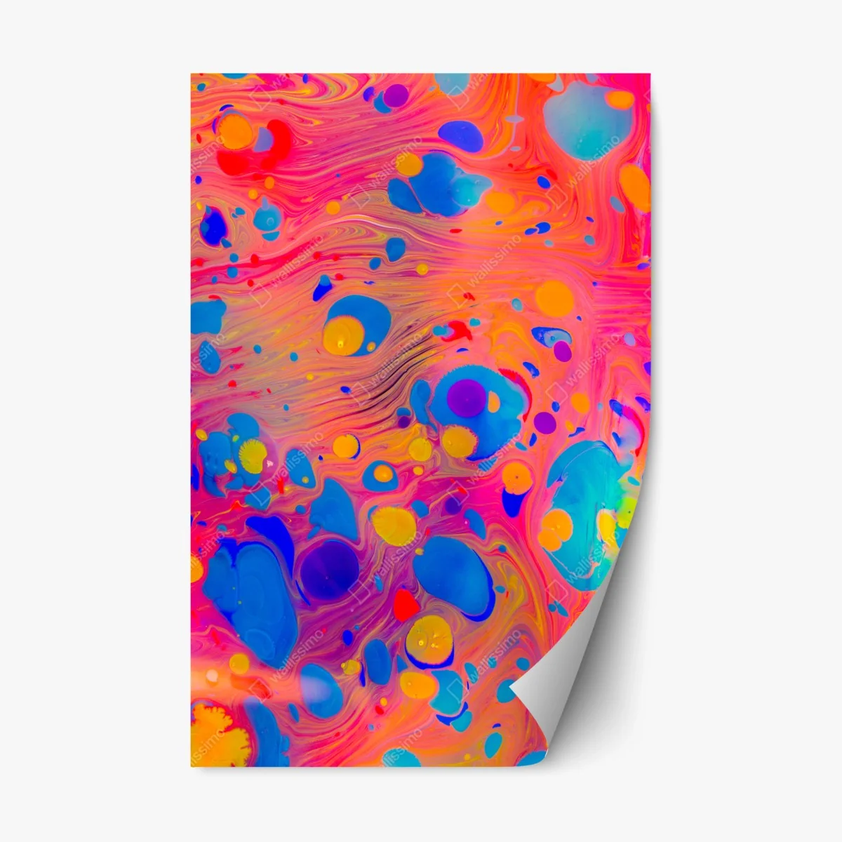 Repositionierbarer Aufkleber osmanisches ebru marmormuster – Wallnifity® Repositionierbarer Aufkleber osmanisches ebru marmormuster – Wallnifity®