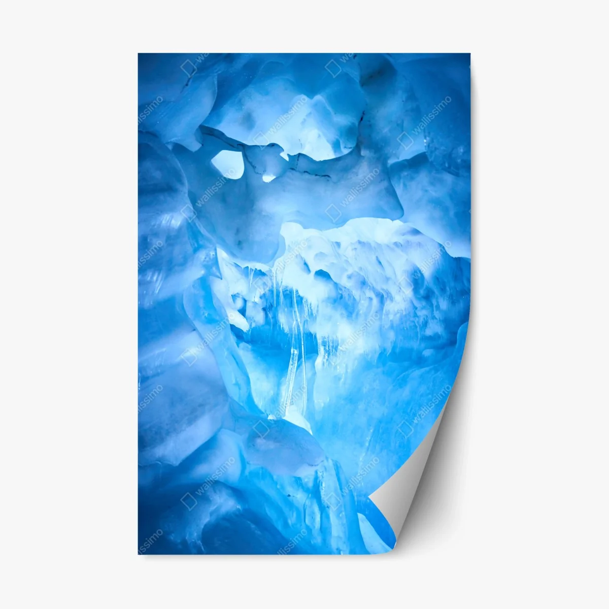 Repositionierbarer Aufkleber ätherische blaue eishöhle – Wallnifity® Repositionierbarer Aufkleber ätherische blaue eishöhle – Wallnifity®