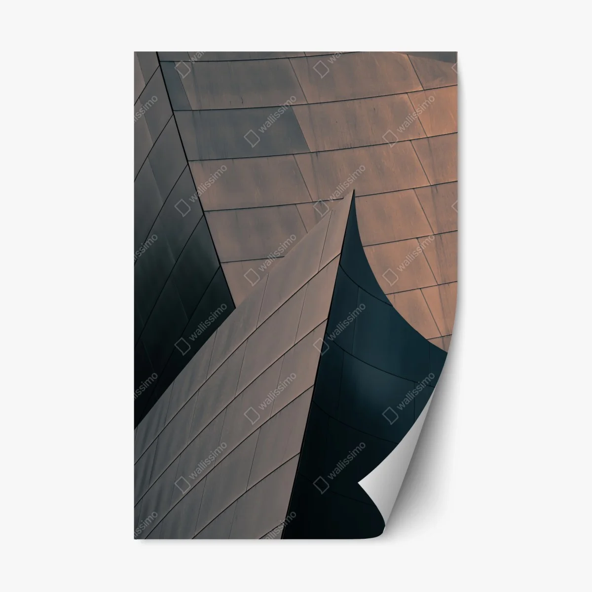 Repositionierbarer Aufkleber geometrische architekturformen aus metall – Wallnifity® Repositionierbarer Aufkleber geometrische architekturformen aus metall – Wallnifity®