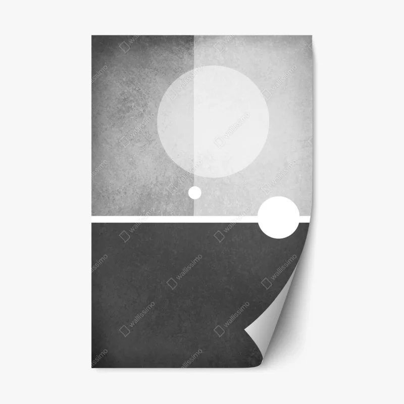 Repositionierbarer Aufkleber minimalistische geometrische komposition