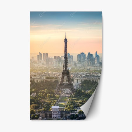 Repositionierbarer Aufkleber Paris skyline mit dem Eiffelturm – Wallnifity®