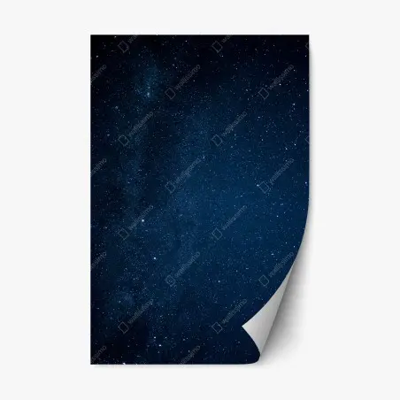 Repositionierbarer Aufkleber tiefblauer sternenhimmel – Wallnifity®