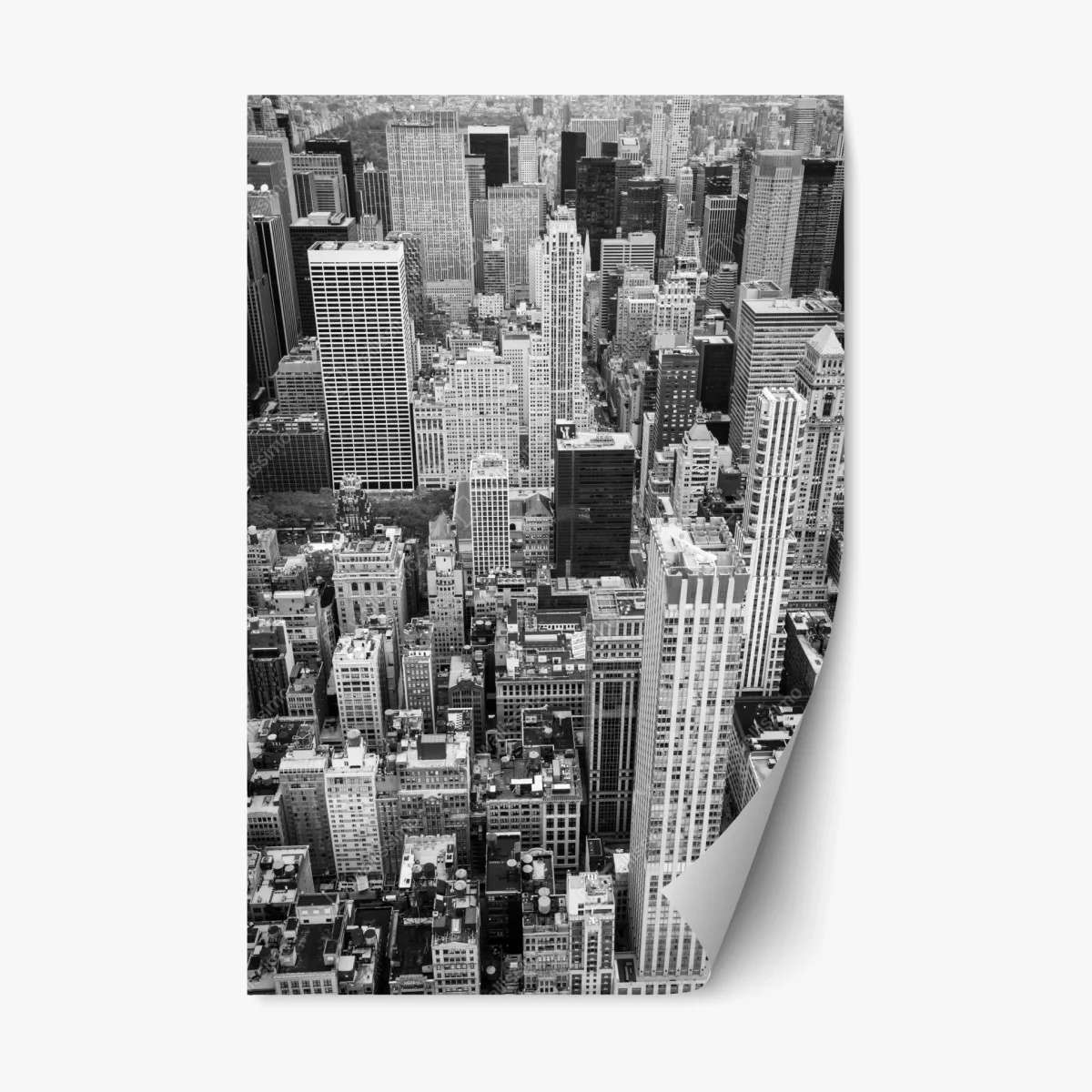 Repositionierbarer Aufkleber schwarzweiße stadtsilhouette – Wallnifity® Repositionierbarer Aufkleber schwarzweiße stadtsilhouette – Wallnifity®