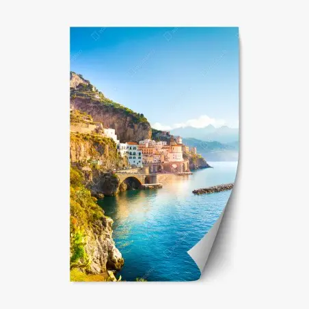 Repositionierbarer Aufkleber sonnige Amalfiküste – Wallnifity®