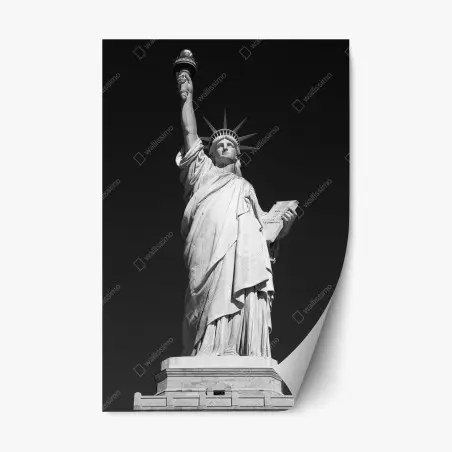 Repositionierbarer Aufkleber Freiheitsstatue in monochrom – Wallnifity®