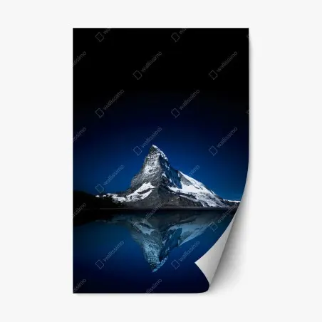 Repositionierbarer Aufkleber Matterhorn nächtliche spiegelung – Wallnifity®