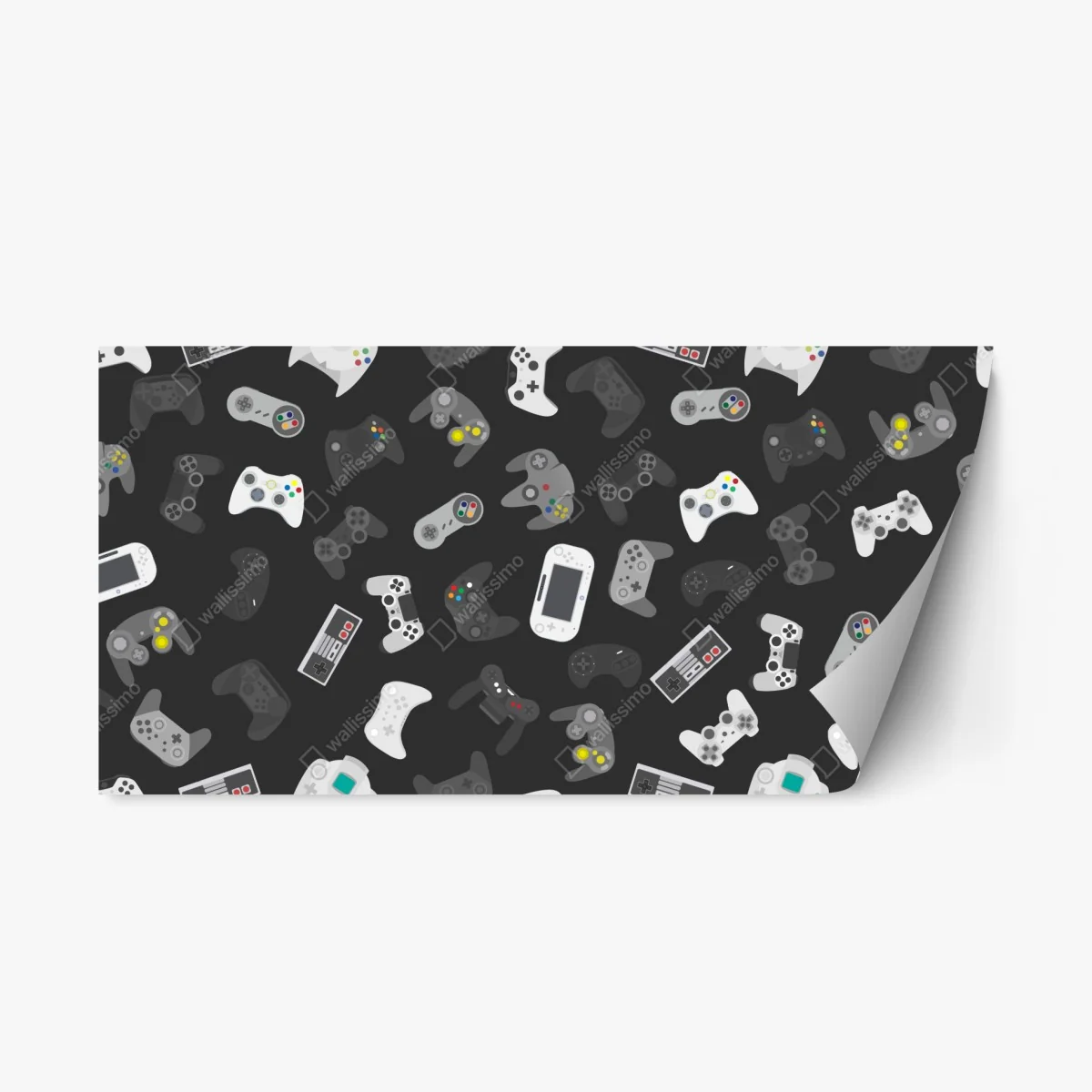 Repositionierbarer Aufkleber retro controller muster – Wallnifity® Repositionierbarer Aufkleber retro controller muster – Wallnifity®