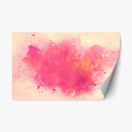 Repositionierbarer Aufkleber lebendige rosa aquarellspritzer – Wallnifity®