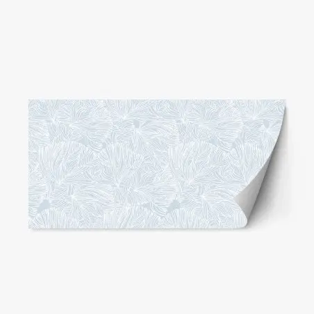 Repositionierbarer Aufkleber sanftes blaues botanisches muster – Wallnifity®