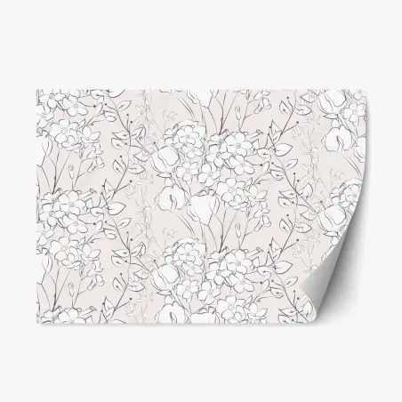 Repositionierbarer Aufkleber zartes pastellblumenmuster – Wallnifity®
