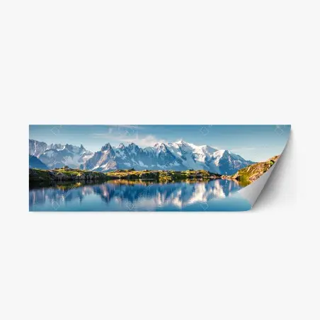 Repositionierbarer Aufkleber panorama von Mont Blanc über dem Lac Blanc – Wallnifity®