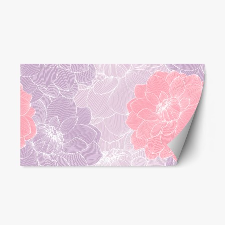 Repositionierbarer Aufkleber zartes pastell blumenmuster – Wallnifity®