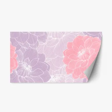 Repositionierbarer Aufkleber zartes pastell blumenmuster – Wallnifity®