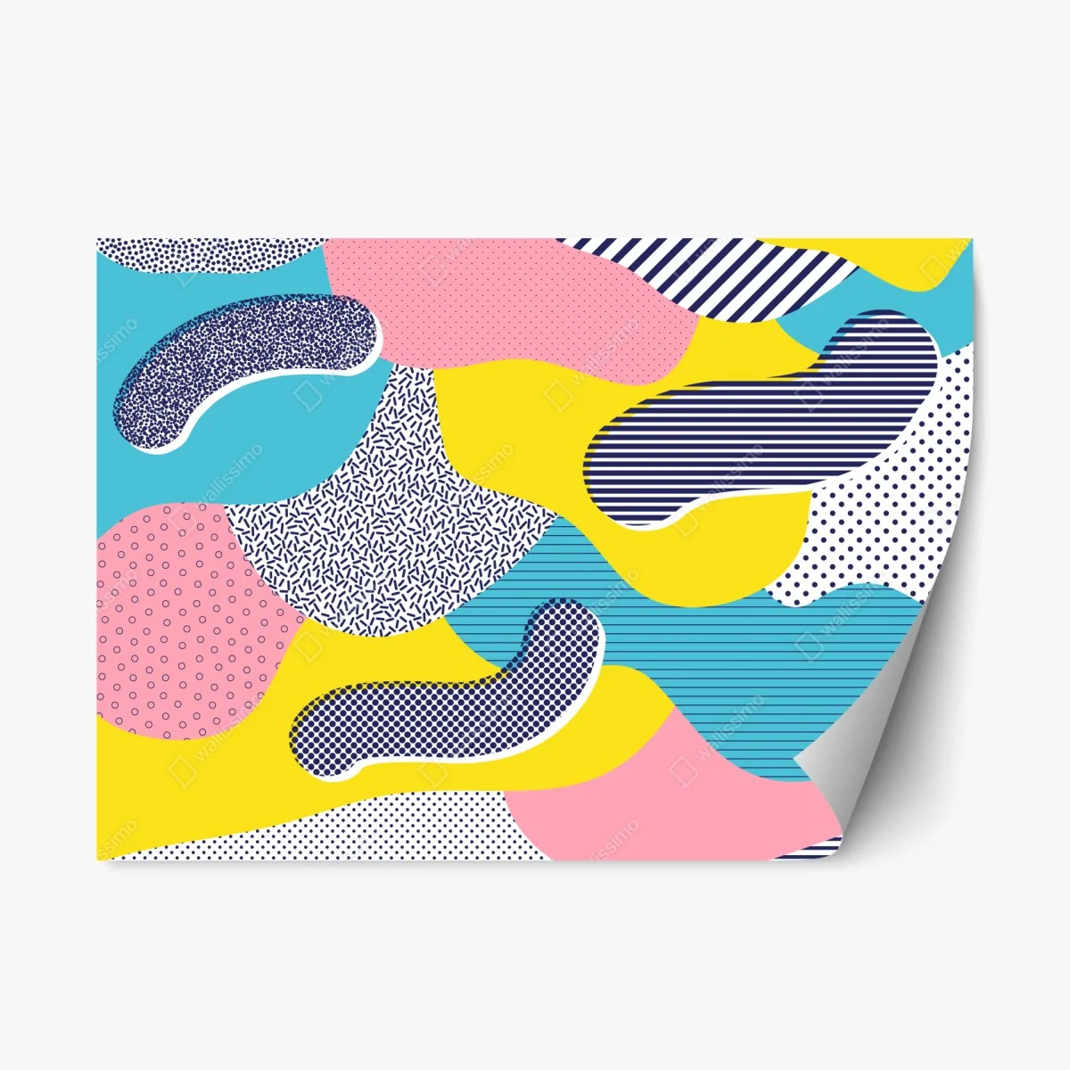 Repositionierbarer Aufkleber verspieltes abstraktes memphis-muster – Wallnifity® Repositionierbarer Aufkleber verspieltes abstraktes memphis-muster – Wallnifity®