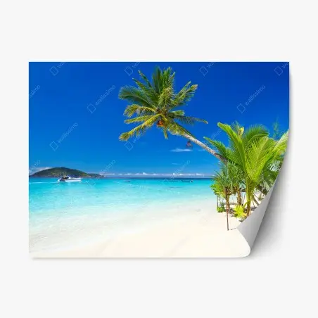 Repositionierbarer Aufkleber tropischer strand in Thailand – Wallnifity®