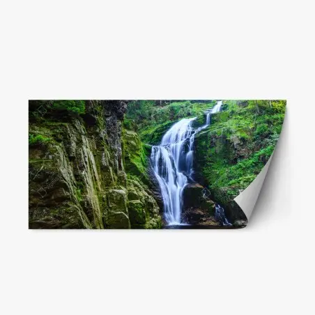 Repositionierbarer Aufkleber wasserfall Kamienczyk im Riesengebirge – Wallnifity®