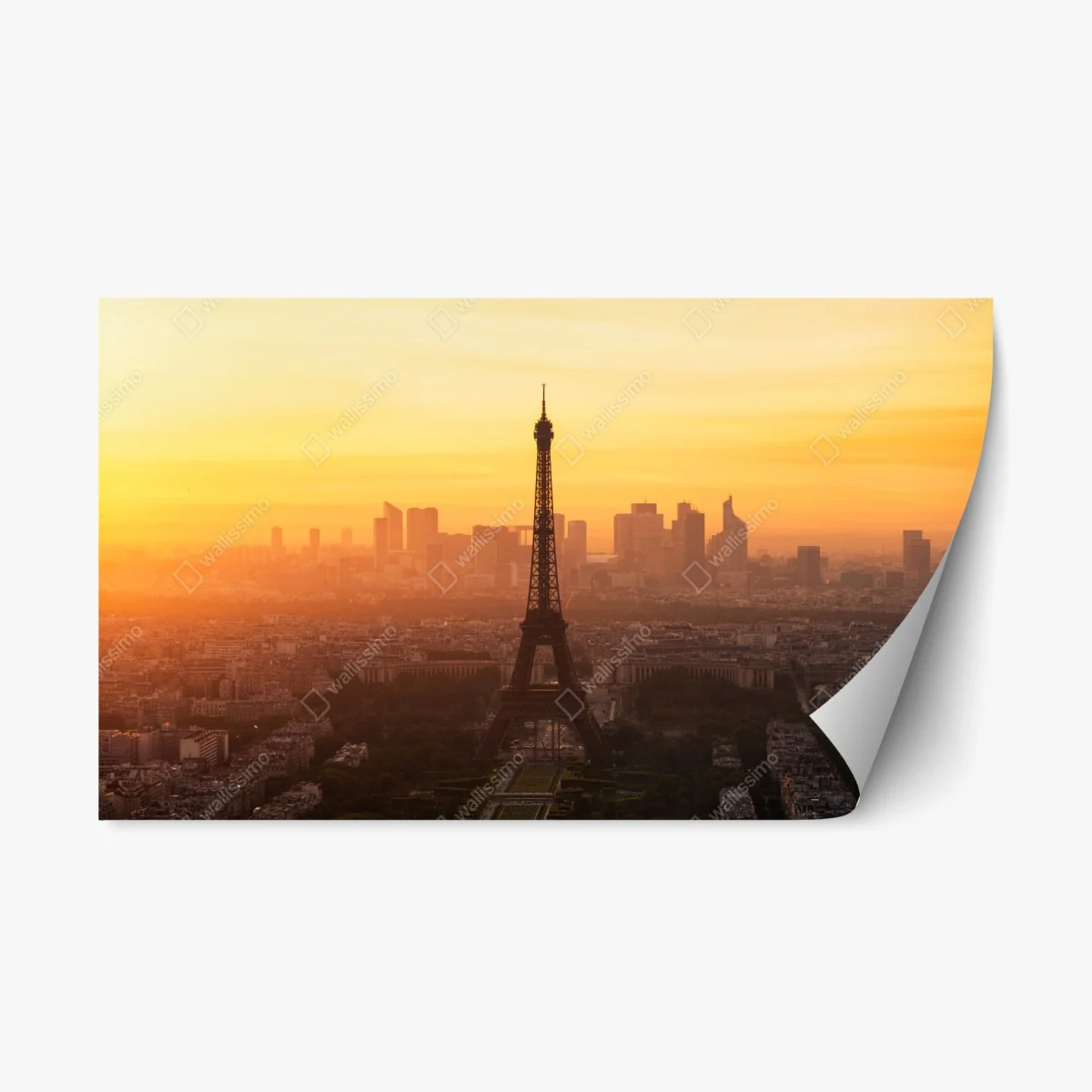 Repositionierbarer Aufkleber Paris sonnenuntergang mit Eiffelturm – Wallnifity® Repositionierbarer Aufkleber Paris sonnenuntergang mit Eiffelturm – Wallnifity®