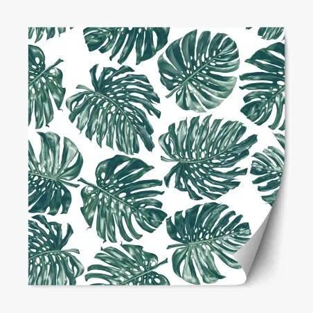 Repositionierbarer Aufkleber monstera blatt botanisches muster – Wallnifity®