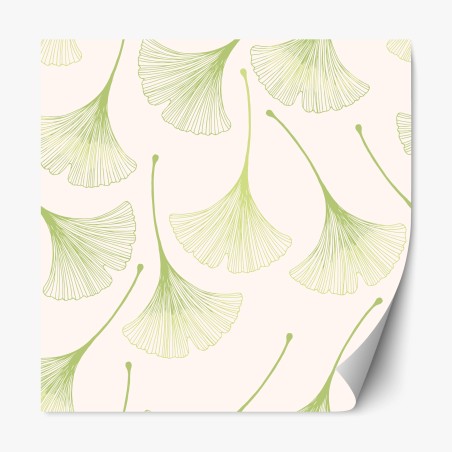 Repositionierbarer Aufkleber zartes ginkgoblattmuster – Wallnifity®
