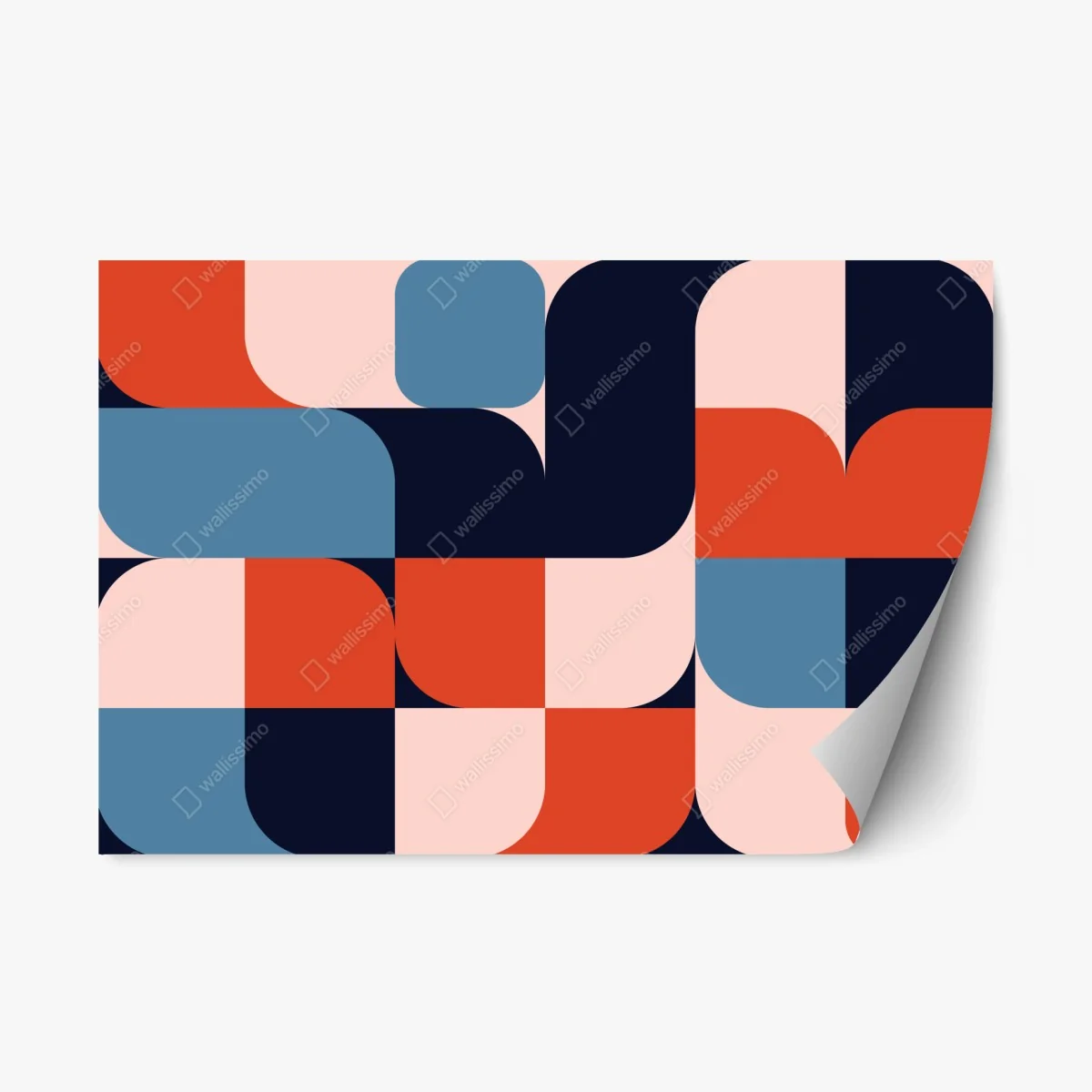 Repositionierbarer Aufkleber kräftiges geometrisches retro-muster – Wallnifity® Repositionierbarer Aufkleber kräftiges geometrisches retro-muster – Wallnifity®