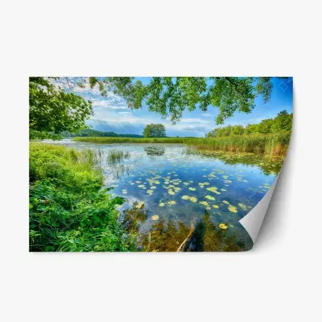 Repositionierbarer Aufkleber sommer am Masurensee – Wallnifity®
