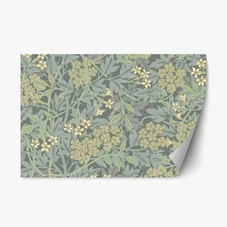 Repositionierbarer Aufkleber vintage botanisches blumenmuster – Wallnifity®