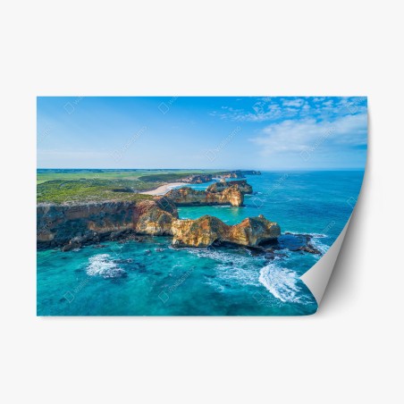 Repositionierbarer Aufkleber Great Ocean Road küstenpanorama – Wallnifity®