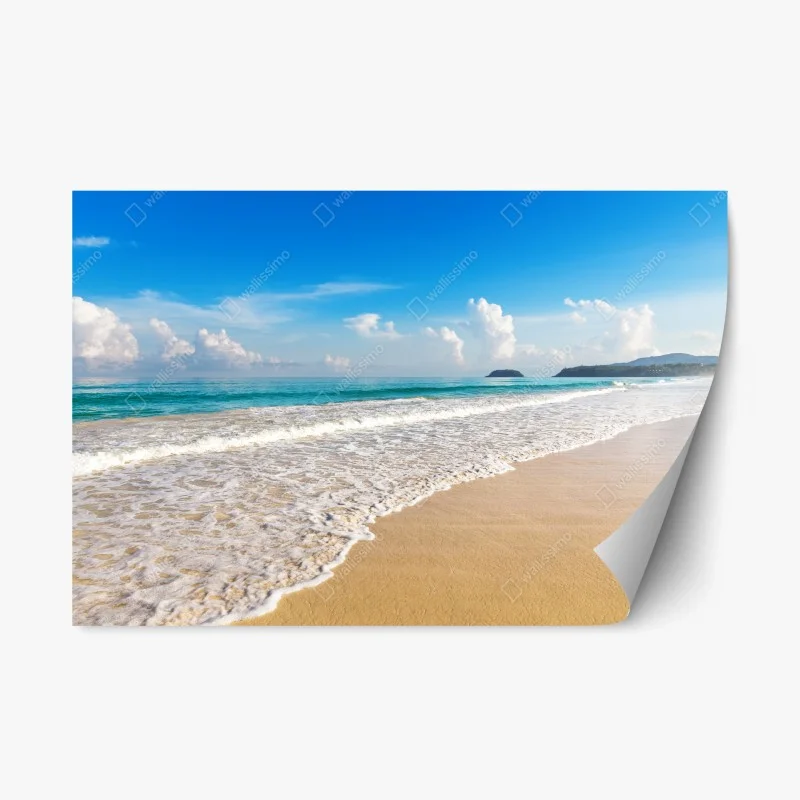 Repositionierbarer Aufkleber Karon strand, Phuket: ruhige meeresansicht – Wallnifity® Repositionierbarer Aufkleber Karon strand, Phuket: ruhige meeresansicht – Wallnifity®