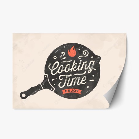 Repositionierbarer Aufkleber cooking time retro küchendekor – Wallnifity®