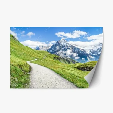 Repositionierbarer Aufkleber alpenwanderweg panorama – Wallnifity®