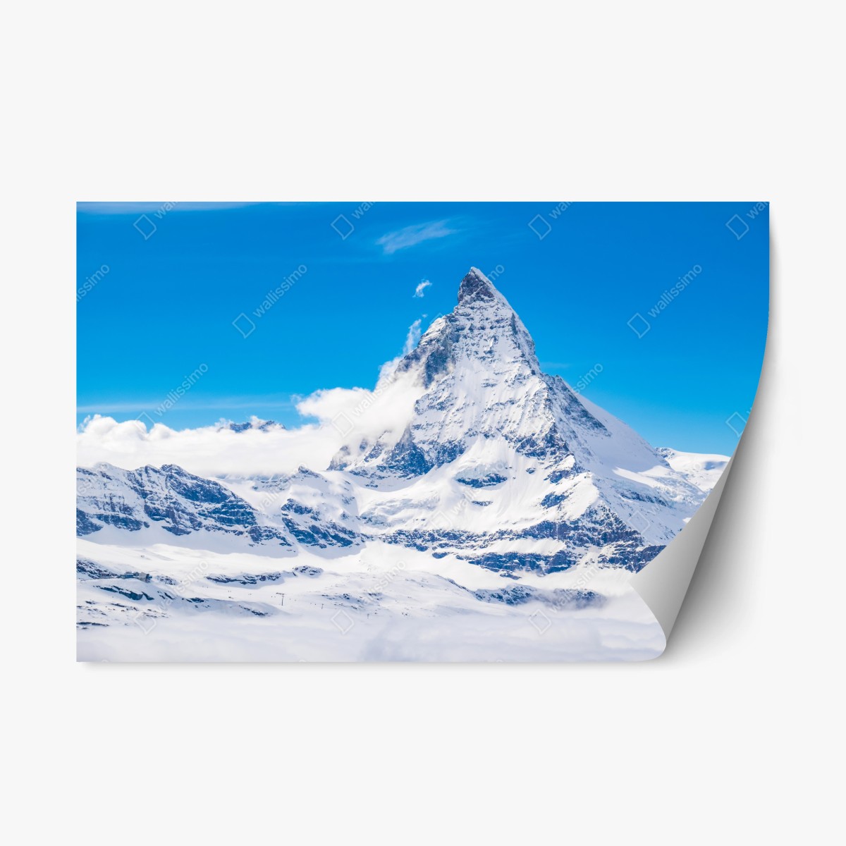 Repositionierbarer Aufkleber Matterhorn majestät vom Gornergrat – Wallnifity®