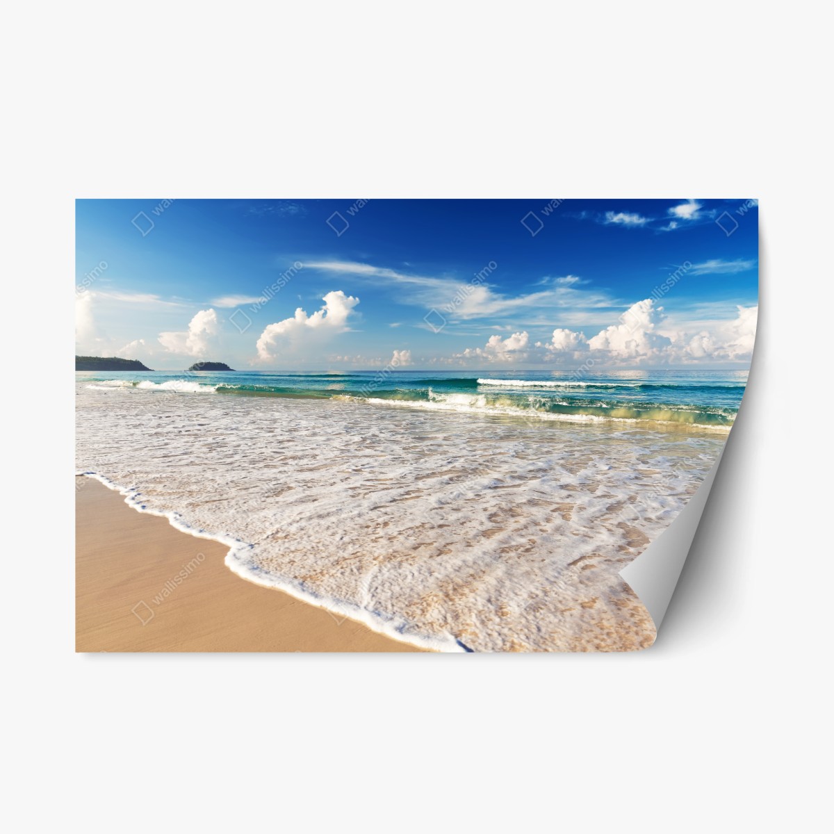 Repositionierbarer Aufkleber strand Karon, Phuket morgendliche ruhe – Wallnifity®