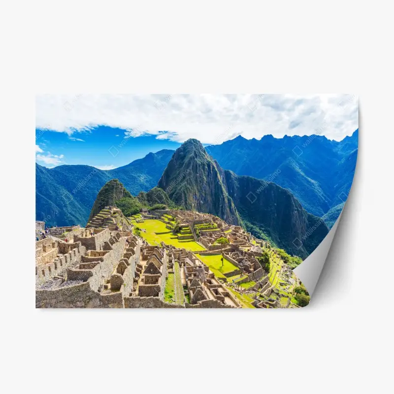 Repositionierbarer Aufkleber Machu Picchu antike andine zitadelle