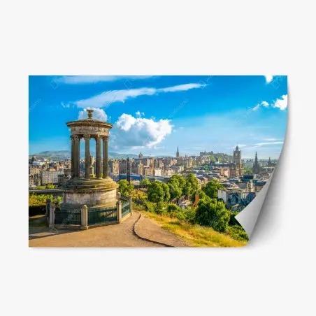Repositionierbarer Aufkleber Edinburgh skyline vom Calton Hill – Wallnifity®