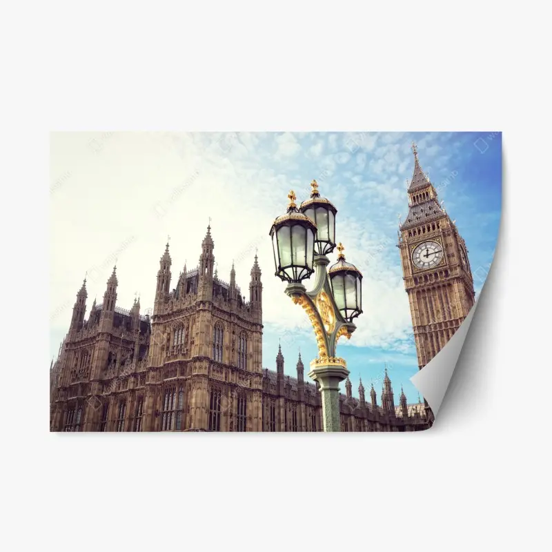 Repositionierbarer Aufkleber Big Ben und Westminster-Palast in London