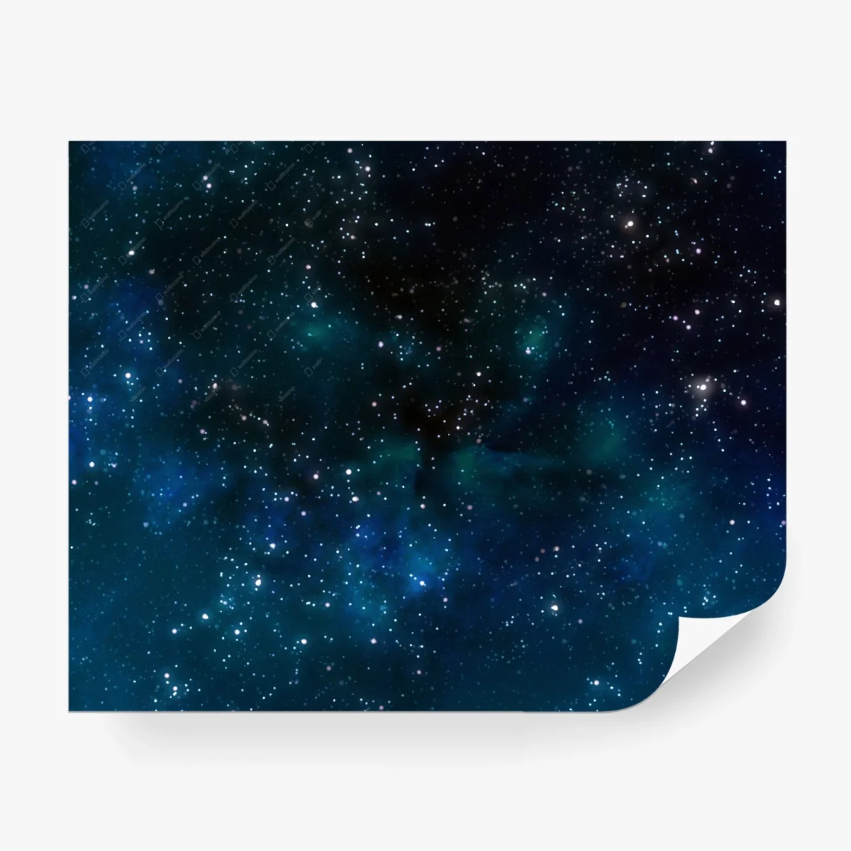 Fototapete blaue nebelwolke mit sternen – Wallnifity®