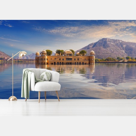 Fototapete Jal Mahal am ruhigen See – Wallnifity®