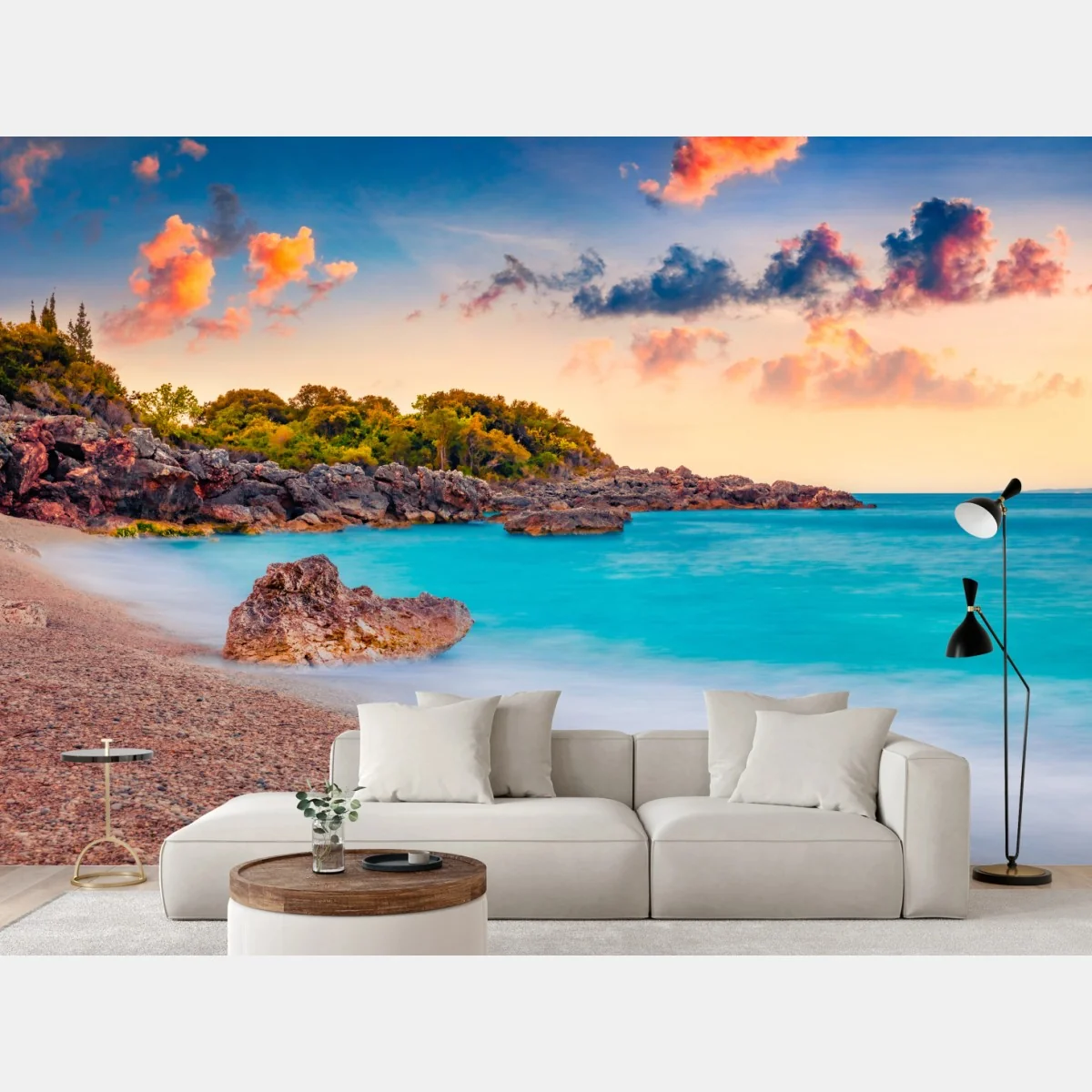 Fototapete wundervoller sonnenaufgang an der Apelistra Beach, Himare – Wallnifity® Fototapete wundervoller sonnenaufgang an der Apelistra Beach, Himare – Wallnifity®