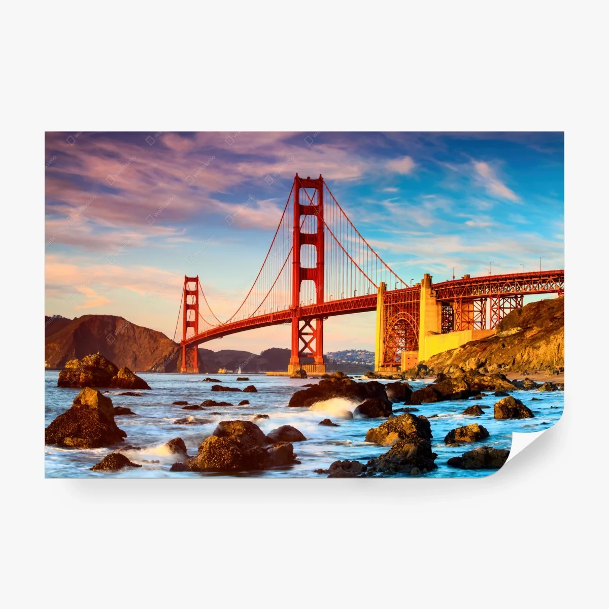 Fototapete Golden Gate Bridge bei sonnenuntergang – Wallnifity®
