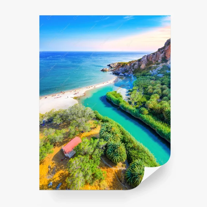 Fototapete türkise lagune am strand – Wallnifity®