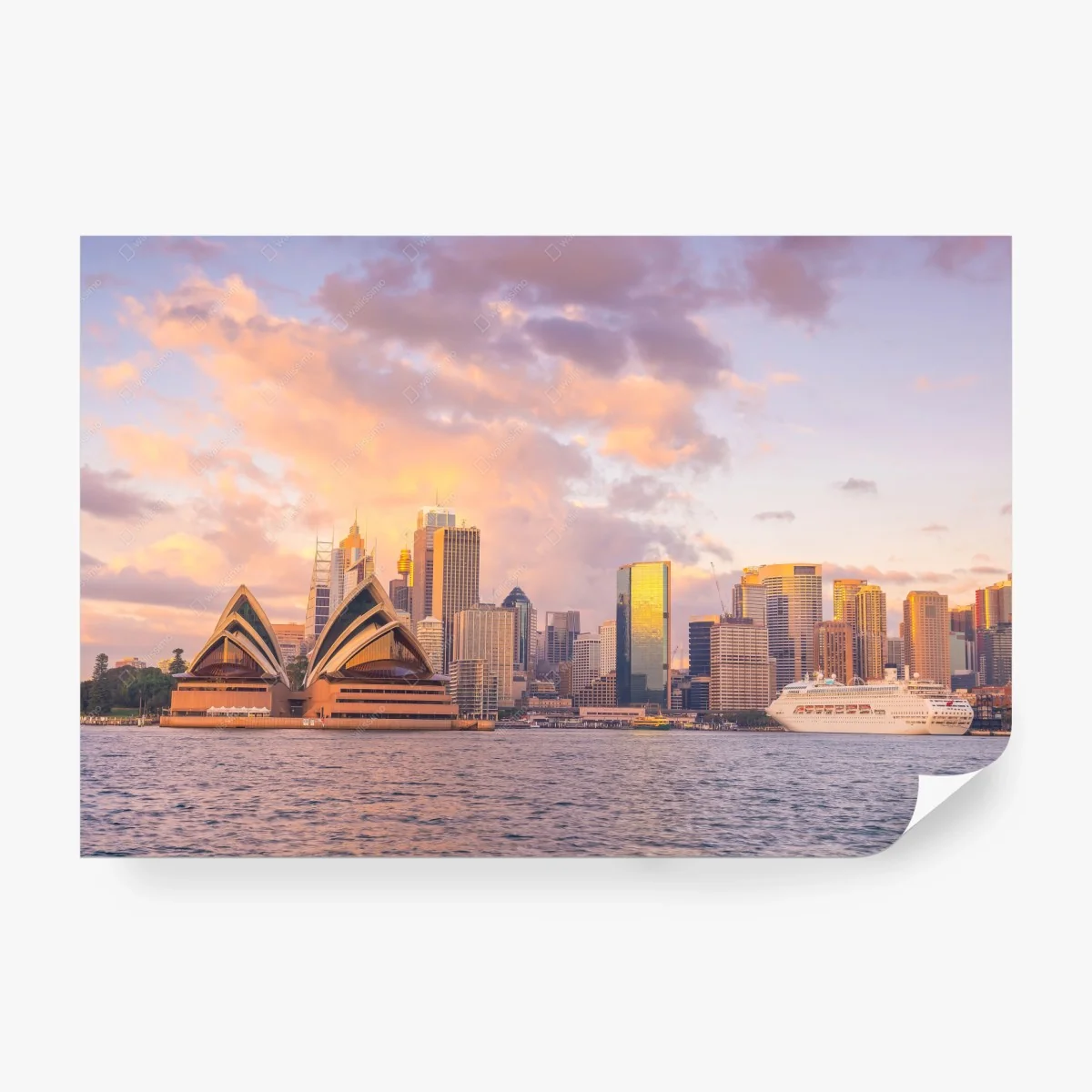 Fototapete panorama Sydney bei sonnenuntergang – Wallnifity®