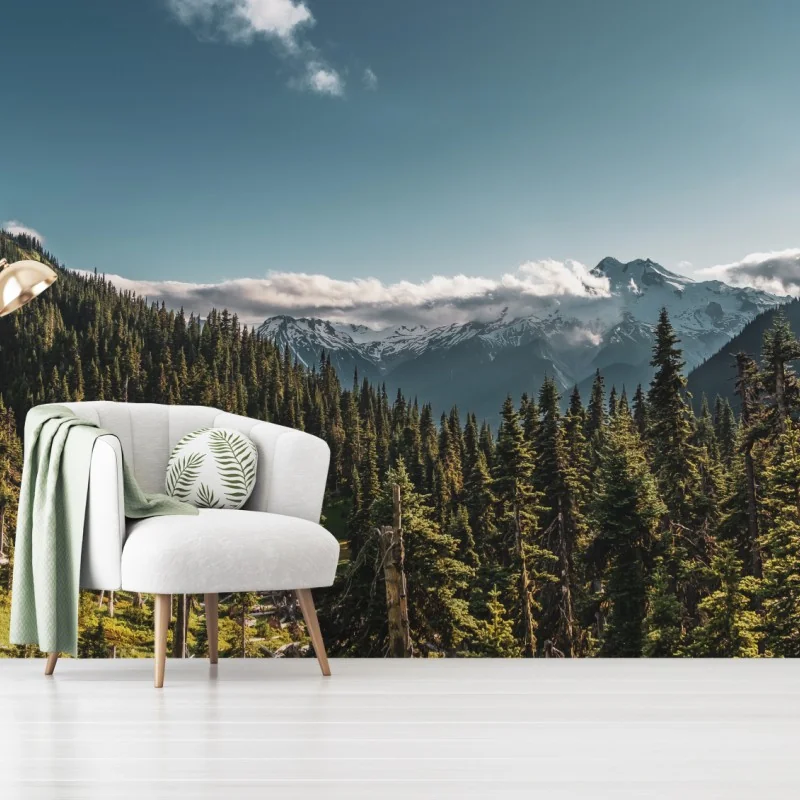 Fototapete majestätische alpine waldlandschaft – Wallnifity®