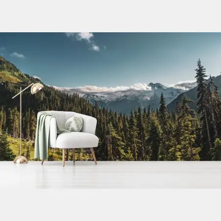 Fototapete majestätische alpine waldlandschaft – Wallnifity®