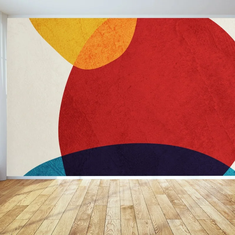 Fototapete kraftvolle geometrische farbkomposition