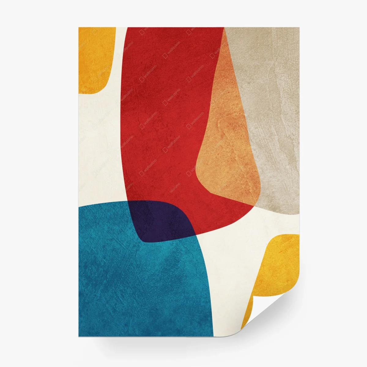 Fototapete fette abstrakte formen im retrostil – Wallnifity®