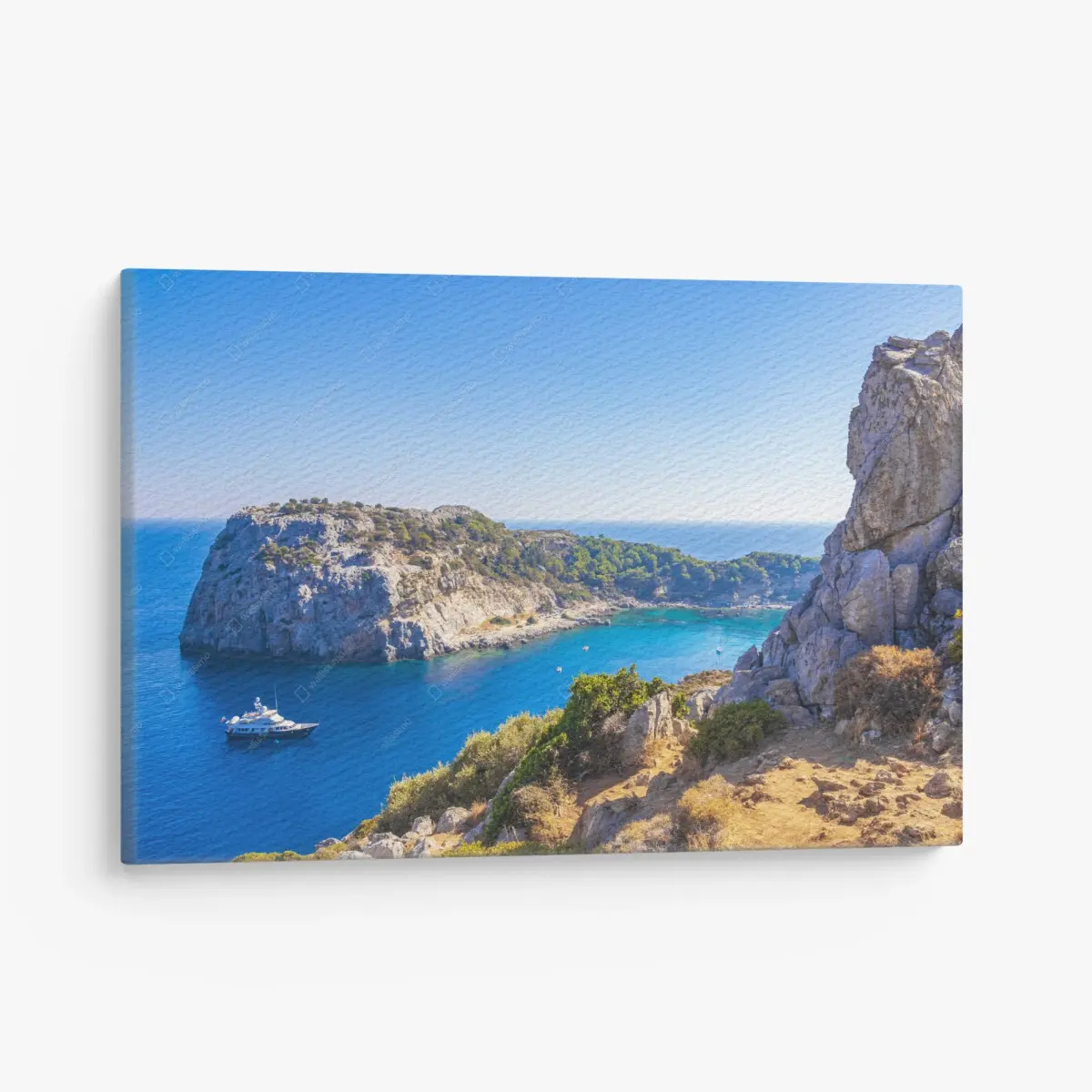 Leinwandbild türkisfarbene bucht Anthony Quinn Bay, Rhodos – Wallnifity®