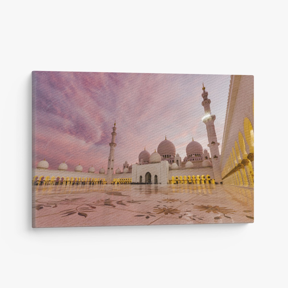 Leinwandbild ruhiger sonnenuntergang an der moschee Sheikh Zayed – Wallnifity® Leinwandbild ruhiger sonnenuntergang an der moschee Sheikh Zayed – Wallnifity®